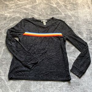 Gaze top, rainbow striped